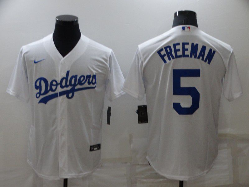 Men Los Angeles Dodgers 5 Freddie Freeman White Nike Game 2022 MLB Jersey